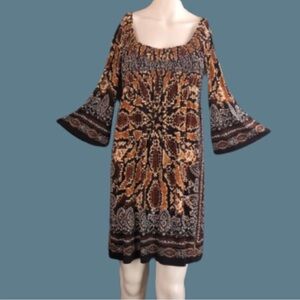 Muse Smocked Print Tunic Dress